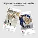 PUPTECK Anti-Slip Dog Socks with Double Sides Grips for Small Medium Large Dogs Hardwood Floors Prevents Licking, Dog Shoes for Hot Pavement Traction Control Paw Protector for Senior Dogs, Grey L (Large (4 Count))