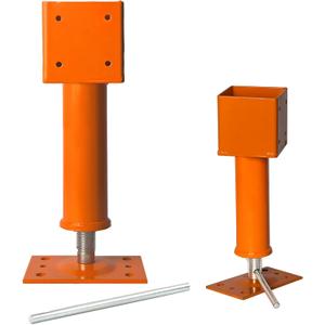 4x4 Screw Jack, 2 Pack Adjustable House Floor Jacks for Leveling, 14.5" - 18.5" Height Adjust Range, Heavy Duty Jack Post Crawlspace Basement Shore Beams Screw Jacks, 24000 lbs Max Load Capacity