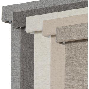 Persilux Blackout Roller Shades for Window Blinds,Cordless,Linen Fabric,Thermal Insulated Fabric UV Protection Shades for Home,Office,Bedroom,Door,Blackout-Light Brown,34 1/5" W X 64" H