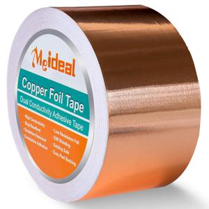 Copper Foil Tape (2inch X 66 FT) with Dual Conductive Adhesive Copper Tape for Guitar, Electrical Repairs, Arts & Crafts, Stained Glass, Paper Circuits, Soldering, Grounding, Home Decor