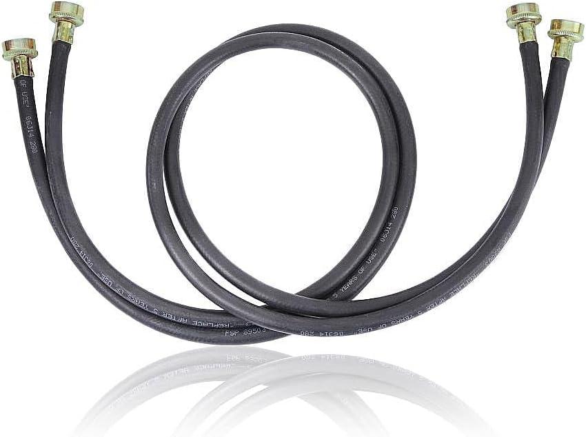 Whirlpool 8212641RP Genuine OEM Fill Hoses For Washers, 5 Feet Black Accessory  Replaces 211053, 3389955, 4319131, 4392905, 4392905R, 661592, 687104, 694044, 694045, PS407504, W10830966