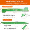 SummerCool 21" Mower Blades AB2102D Replace for EGO LM2130,LM2130SP,LM2156SP,LM2135SP,LM2150SP Mower Parts,21 Inch Dual Lawnmower Blades,Green