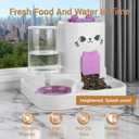 Gravity Pet Feeder Water Dispenser Combo for Cats & Dogs 2-in-1 Automatic Food & Water Station, Large Capacity, Non-Slip Base, Easy to Clean, Travel Ready (red)