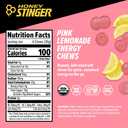 Honey Stinger Organic Pink Lemonade Energy Chew | Gluten Free & Caffeine Free | for Exercise, Running and Performance | Sports Nutrition for Home & Gym, Pre and Mid Workout | 12 Pack, 21.6 Ounce