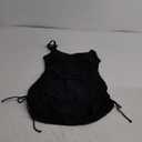 Eomenie Women's One Piece Swimdress Swimsuit with Drawstring Tummy Control Bathing Suits Push Up Swim Dresses with Bottom M Black