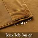 MIULEE Gold Velvet Curtains 84 inches - Luxury Room Darkening Curtains for Bedroom Living Room Thermal Insulated Super Soft Blackout Window Drapes Back Tab, Golden, W52 x L84 inches, 2 Panels