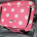 Rockland Fashion Softside 2 Piece Luggage Set, Expandable, (14" Tote/19" Upright), Pink Dot
