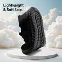 Womens Walking Shoes Slip On Tennis Sneakers Athletic Comfort Lightweight Mesh for Women Black Size US 7.5