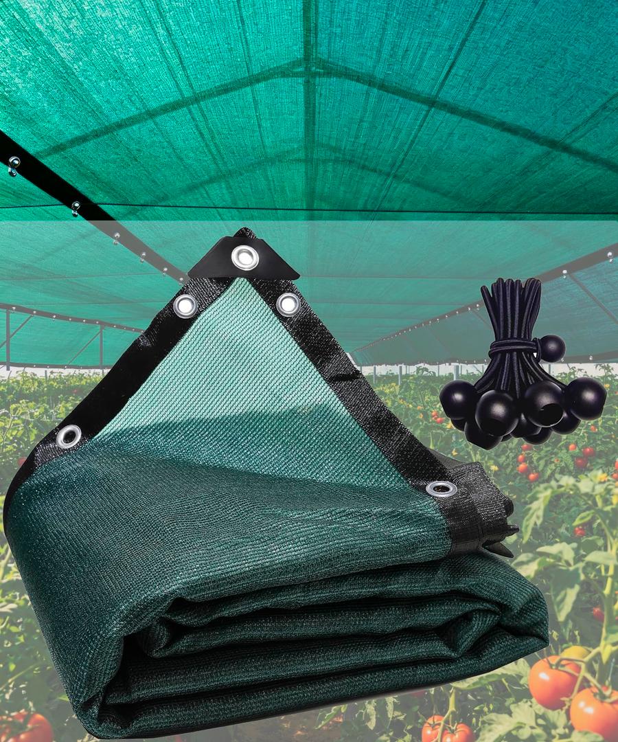 rlsclngst 90% Green Shade Cloth 20ft x 24ft Heavy Duty Outdoor Mesh Tarp with Grommets, Sun Shade Canopy for Patio, Garden, Greenhouse, Chicken Coops, Plants Vegetables