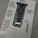 WITHit Designer Band Compatible with Apple Watch, Secure, Adjustable, Apple Watch Replacement Band, Fits Most Wrists (44/45/46/49mm (Ultra 1-3) & 42mm (Series 1-3 only), Black - Stainless Steel)