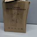 Portable Bluetooth Speaker with TWS, Lights, Remote Control and Phone Holder,Multiple Inputs for Music Playback,20W Wireless Subwoofer, TF Card Slot, USB Port, AUX Input, Type C Cable