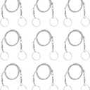 Pack of 9 Wire Saw Survival, Stainless Steel Cable Saw Hand Pocket String Rope Saw Emergency Survival Saw PVC Pipe Emergency String Saw Wire Saw for Wood Camping Chainsaw Rope Kit for Cutting Tree 28.7 in
