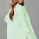 OMSJ Womens Striped Button Down Shirts Casual Long Sleeve Stylish Collared Office Work Blouses Tops (XL)