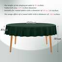 Teruntrue 12 Packs Hunter Green Round Tablecloths 120 inch Round Table Cloth, Washable Polyester Fabric for Wedding Parties Banquet Holiday Dinner Table Decorative, Hunter Green