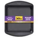 Wilton Gold Non-Stick 8 x 8 Inch Square Brownie Cake Pan, Stainless Steel Bakeware, Made without PFAS, Packaging May Vary