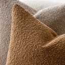 Foindtower Textured Boucle Throw Pillow Covers Accent Solid Pillow Cases Cozy Soft Decorative Couch Cushion Case for Chair Sofa Bedroom Living Room Home Decor, 20 x 20 Inch,Tobacco