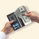 Oak Leathers Checkbook Cover Slim Minimalist For Men with RFID Blocking Credit Card Holder Wallet (Root Beer)