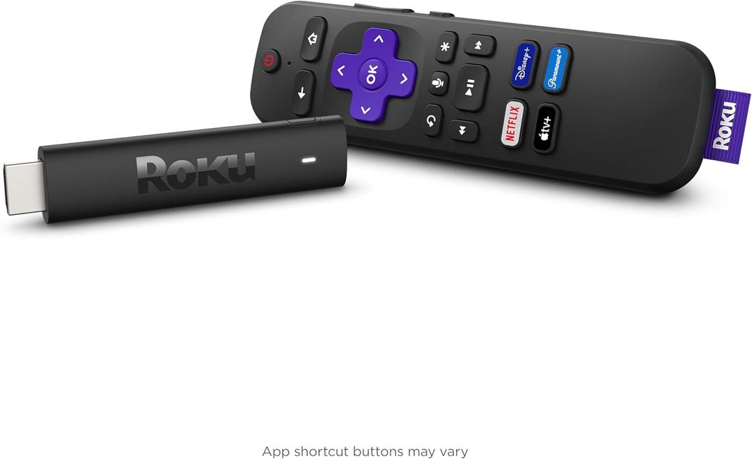 Roku Streaming Stick 4K - HDR & D. Vision Roku Streaming Device for TV with Voice Remote & Long-Range Wi-Fi - Free & Live TV