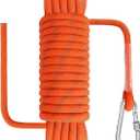 10 mm x 10 Meters Outdoor Rope for Marine, Hunting, Boating, Fishing, Rafting, Camping, Hiking, Anchor, Mooring, Floating, Dock Lines, Kayak, Canoe, Rescuing, Knotting Practice Red with Hook