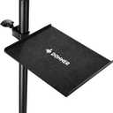 Donner Percussion Table for Drum Sets, Drum Accessory Holder Tray with Clamp On Shelf, Stable Flexible Microphone Stand with EVA Pad, Shock Absorbing, Large Surface