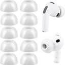 SOULWIT 5 Pairs Memory Foam Eartips for AirPods Pro 3 (3rd Generation 2025), Pro3 Replacement Earbud Ear Tips Accessories (Ash White/L)