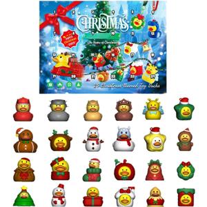 2025 Advent Calendar Rubber Ducks 24 Days of Surprises Gift for Kids Boys Girls Countdown Christmas Holiday Gift for Kids Teens (701)