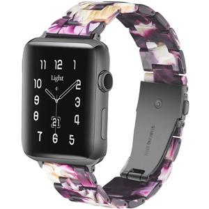 Light House Apple Watch Bands-Fashion Lightweight Resin iWatch Bands for Women Men 38mm/40mm/41mm/42mm(Series 11 10), 49mm/46mm/45mm/44mm/42mm(S 3 2 1), Compatible with Apple Watch Series 11 SE 10 9 8 7 6 5 4 3 Ultra (Unique Purple)