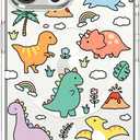 MOSNOVO Case for iPhone 13 Pro Max, [Compatible with Magsafe] [Buffertech 6.6ft Military-Grade Drop Protection] [Anti Peel Off Tech] Clear Phone Case Design - Dinosaur Land