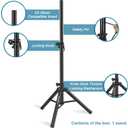 Vondynote Tripod Speaker Stands Adjustable Height from 33.5" to 53.5" PA DJ Short Tripod Speaker Stand Slim Mini Speaker Stand, Single