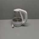 OVENTE Electric Kettle, 1.5L Borosilicate Glass Countertop Water Heater and Boiler for Coffee or Tea, BPA-Free, Auto Shut-Off, Boil-Dry Protection, Removable and Washable Spout Filter, White KG83W (1.6 Quarts)