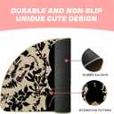 Artoid Mode Black Rabbit Bunny Leaves Easter Semicircular Doormat, Home Decor Low-Profile Switch Rug Door Mat Floor Mat for Indoor Outdoor 17x29 Inch