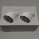 Google Nest Cam Outdoor (Wired, 2nd Gen) - 2 Pack - Security Camera with 2K Video and Gemini, Night Vision, 2-Way Audio - Works with Google Home - 2025 Model - Snow