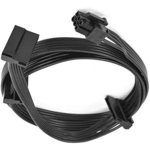 suyitai PCI-E 6 (Pin) 1 to 3 SATA 15Pin Power Supply Cable Replacement for Corsair CX850M CX750M CX600M CX650M (27.55INCH)