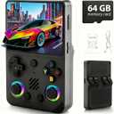 RG36PRO Handheld Game Console - Support 30000+Classic Games, 64G TF Card, Open Source System, 3.5-Inch Screen, 3000mAh Battery, Portable Console for Travel, Gift for Adult or Partner-Black
