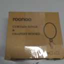 44 Pack Curtain Rings with Eyelets, 1.75 Inch I D, Heavy Duty Rustproof Metal Drapery Rings for Pinch Pleat Curtains Panels, Decorative Clips Rings Fits Up to 1.5" Rods, Black