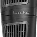 Lasko 12" Twist-Top 3-Speed Portable Tower Table Fan Widespread Oscillation for Bedroom, Office, Black, 4911