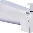 Westbrass E531D-1F-26 5-1/4" Reach Wall Mount Tub Spout with Front Diverter, Polished Chrome
