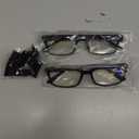 Gaoye +1.75 2-Pack of Reading Glasses - Blue-Light Filter, UV Protection - Readers with Rectangle Frames (Black)