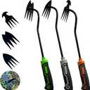 3 pcs Weed Puller Tool Garden Weed Pulling Tool, 2025 New Garden Weed Puller Tools Hand Weeder Tool with Rubber Handle, 4 Teethes Dual Purpose Manual Weeders Tool Weed Pulling Tool for Garden (GGO2)