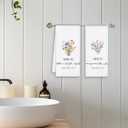 Floral Christian Kitchen Towels Set of 2, Proverbs 31 Woman Gifts, Bible Verse Decorative Dish Tea Towels for Kitchen, Religious Gifts for Women Hand Towels for Bathroom Decor, 16x24 Inch