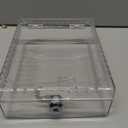 Gedreew Large Thermostat Lock Box Cover with Key, Clear Thermostat Cover with Lock Compatible With Honeywell Home Thermostat On Wall, AC Lock Box Cover with Key Fits Thermostats 5"H x 6" W or Smaller