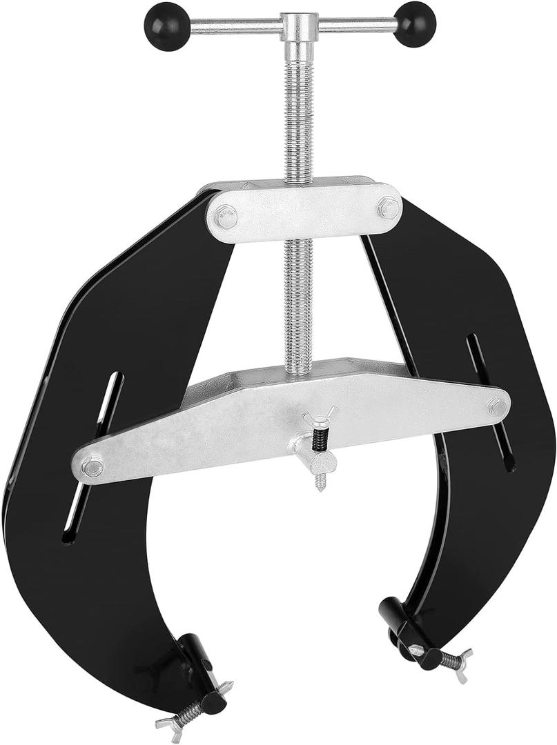 Pipe Clamp, 5 to 12 in, Steel Pipe Alignment Tool with Lightweight Design, High Strength Ultra Clamp with Quick Acting Screws, Strong Hand Tools,Black