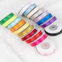 ABSOFINE 14 Colors Double Faced Satin Ribbon Polyester,1/8 inch Solid Fabric Ribbon Roll for Gift Wrapping, DIY Crafts, Wedding Birthday Party Decorations