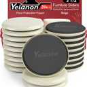 Yelanon Furniture Sliders for Carpet - 20 PCS Heavy Duty Moving Pads 3 1/2" - Sliders for Furniture on Carpet, Reusable Furniture Moving Sliders for Easy Glide