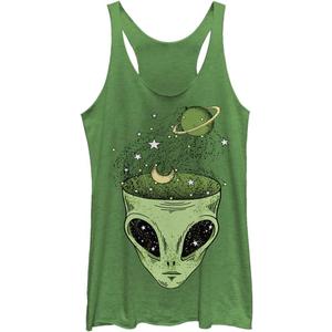 Fifth Sun Alien Dreams Women's Racerback Tank Top (X-Large, Envy Green)
