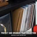 TAKMORK 12-Inch Blank LP Vinyl Record Jackets, 350gsm Heavyweight Kraft Cardstock Album Covers with 4mm Spine, No Center Hole, for DIY & Storage, Brown, 20pcs