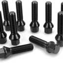 Dynofit 14x1.25 Lug Bolts Compatible with BMW F10 F30 F80 M3 M4 320i 328i Toyota Supra A90, 45mm Shank ET Bolts,BMW Rims with 15mm 20mm Wheel Spacers, 10 pcs Aftermarket Lug Studs for G20 G82 G87 F87