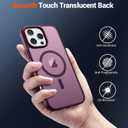SUPFINE Magnetic for iPhone 16 Pro Case (Compatible with MagSafe) (Military Grade Drop Protection) Slim Translucent Matte Shockproof with Anti-Fingerprint Phone Case,Wine Red