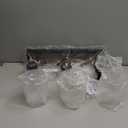 Lanhall 3-Light Farmhouse Bathroom Light Fixtures Vintage Vanity Lights Over Mirror Black and Wood Painted Metal Vanity Light with Glass Shades E26 Socket