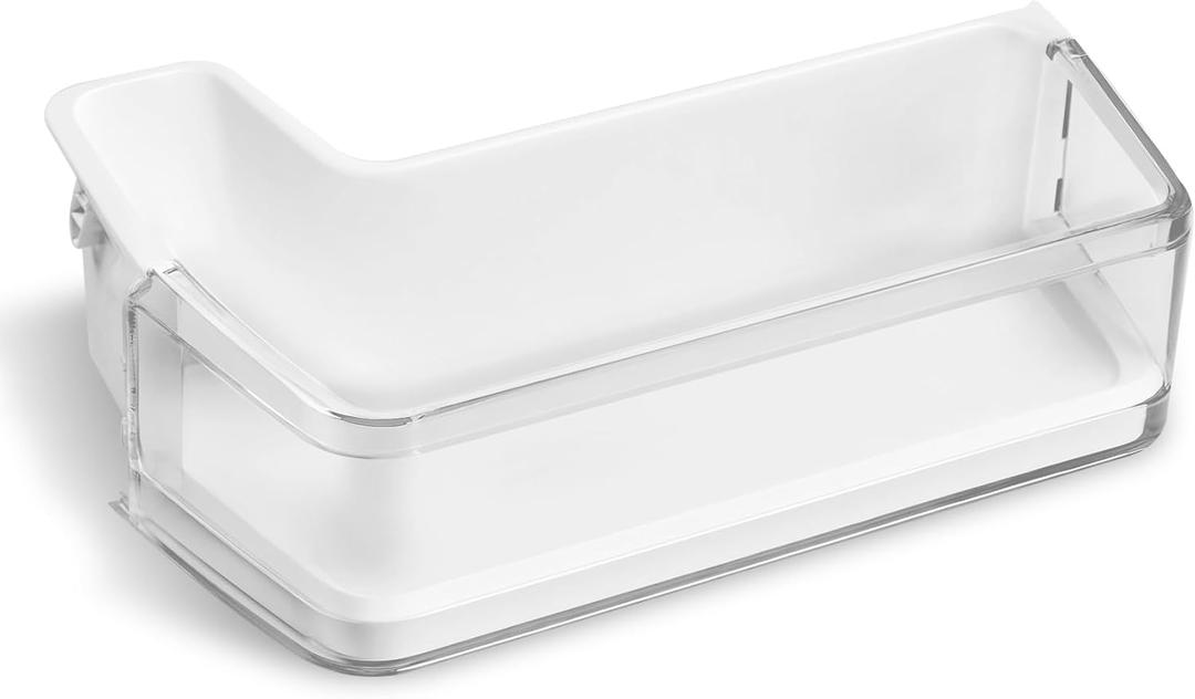 DA97-11483A Refrigerator Door Shelf Bin Assembly Guard Compatible with Samsung Left Lower Door Bin RFG297HDRS RFG298HDRS RFG297HDWP RFG29PHDRS RFG296HDRS RFG297HDBP RFG298HDBP, Replace PS4176339 White
